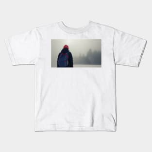 Girl in winter Kids T-Shirt